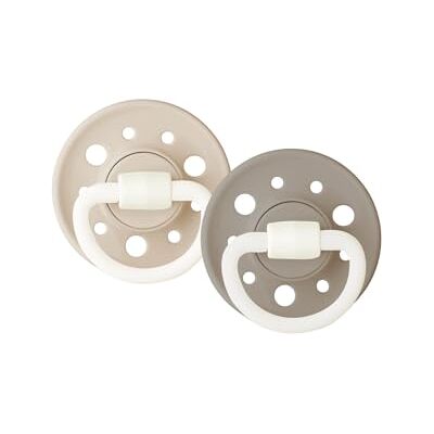 Dodie Sucettes Rondes Nuit GAÏA, Tétine pour bébé, 6-36 mois, Anneau Phosphorescent, Beige, Lot de 2 Dodie Sucettes Rondes Nuit GAÏA, Tétine pour bébé, 6-36 mois, Anneau Phosphorescent, Beige, Lot de 2