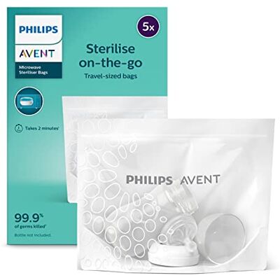 Sacs de stérilisation vapeur pour micro-ondes Philips - Pack de 5 Sacs de stérilisation vapeur pour micro-ondes Philips - Pack de 5