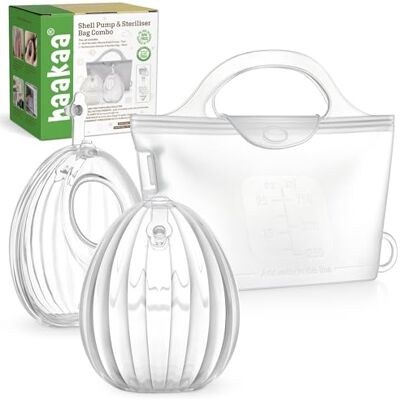 haakaa Tire-lait portable en silicone avec sac de stérilisateur, 2 en 1 mains libres, pour maman allaitante, accessoires d'allaitement, lot de 2 pompes de 75 ml et 1 sac de stérilisateur haakaa Tire-lait portable en silicone avec sac de stérilisateur, 2 en 1 mains libres, pour maman allaitante, accessoires d'allaitement, lot de 2 pompes de 75 ml et 1 sac de stérilisateur