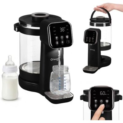 Lionelo Babypresto 2.0 Préparateur de Biberon Automatique 40–100 °C Distributeur d’Eau Bébé, Dosage 30–300 ml, Mode Smart 100 °C avec Déchloration, Hygiène UV, Réservoir en Verre 3 L, Écran LED Lionelo Babypresto 2.0 Préparateur de Biberon Automatique 40–100 °C Distributeur d’Eau Bébé, Dosage 30–300 ml, Mode Smart 100 °C avec Déchloration, Hygiène UV, Réservoir en Verre 3 L, Écran LED