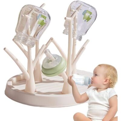 Zankie Égouttoir à biberons,Égouttoir à biberons Rangement pour porte biberon amovible Support de sèche-biberons en forme d'arbre, porte-bouteille peu encombrant pour biberon Zankie Égouttoir à biberons,Égouttoir à biberons Rangement pour porte biberon amovible Support de sèche-biberons en forme d'arbre, porte-bouteille peu encombrant pour biberon