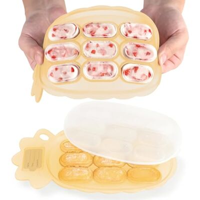 haakaa Plateau de congélation en silicone – Moule à sucettes glacées pour lait maternel – Mangeoire à fruits pour bébé – Bac à glaçons – Sans BPA – Banane haakaa Plateau de congélation en silicone – Moule à sucettes glacées pour lait maternel – Mangeoire à fruits pour bébé – Bac à glaçons – Sans BPA – Banane