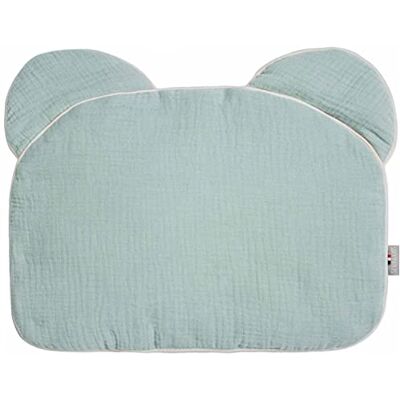 Sevira Kids Oreiller bébé plat ourson en gaze de coton, Jeanne Sevira Kids Oreiller bébé plat ourson en gaze de coton, Jeanne