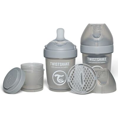 Twistshake Lot de 2 biberons anti-coliques Pro Double avec récipient pour lait en poudre et mélangeur de 180 ml Tétine en silicone à débit lent Biberon sans BPA Convient aux nouveau-nés (0+) Twistshake Lot de 2 biberons anti-coliques Pro Double avec récipient pour lait en poudre et mélangeur de 180 ml Tétine en silicone à débit lent Biberon sans BPA Convient aux nouveau-nés (0+)