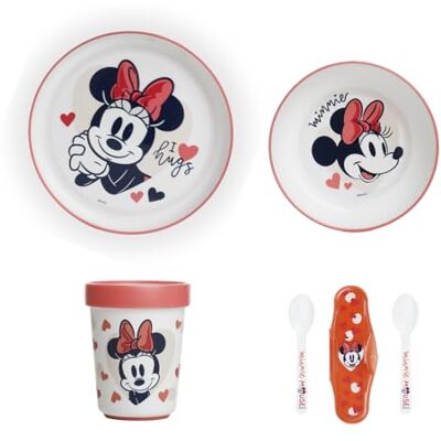 Thermobaby Coffret Repas Complet Minnie Vaisselle Anti-Dérapante Compatible Micro-Ondes Contient Bol, Assiette, Gobelet, Couverts Parfait pour Les Enfants À Partir de 10 Mois Thermobaby Coffret Repas Complet Minnie Vaisselle Anti-Dérapante Compatible Micro-Ondes Contient Bol, Assiette, Gobelet, Couverts Parfait pour Les Enfants À Partir de 10 Mois