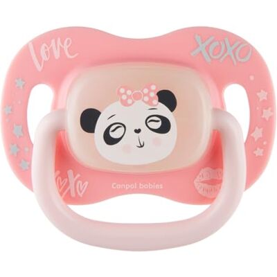 Canpol babies Sucette en silicone symétrique, 0-6 m, rose Canpol babies Sucette en silicone symétrique, 0-6 m, rose