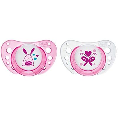 Chicco Physio Air Sucette en Caoutchouc 2 Pièces Rose 0-6 Mois Chicco Physio Air Sucette en Caoutchouc 2 Pièces Rose 0-6 Mois