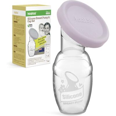 haakaa Tire-lait manuel avec bouchon en silicone alimentaire 100 ml Lavande haakaa Tire-lait manuel avec bouchon en silicone alimentaire 100 ml Lavande