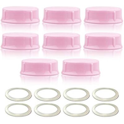Maymom couvercles pleins avec joint pour biberons standard compatibles avec Medela Ameda Nuk Playtex Gerber, accessoire compatible non original 8 pièces rose Maymom couvercles pleins avec joint pour biberons standard compatibles avec Medela Ameda Nuk Playtex Gerber, accessoire compatible non original 8 pièces rose