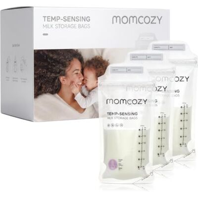 Momcozy Sachets de Congélation Lait Maternel 180mL, Lot de 50 Poches Stériles avec Double Fermeture Étanche, Conservation Hygiénique Allaitement et Stockage Réfrigéré Momcozy Sachets de Congélation Lait Maternel 180mL, Lot de 50 Poches Stériles avec Double Fermeture Étanche, Conservation Hygiénique Allaitement et Stockage Réfrigéré