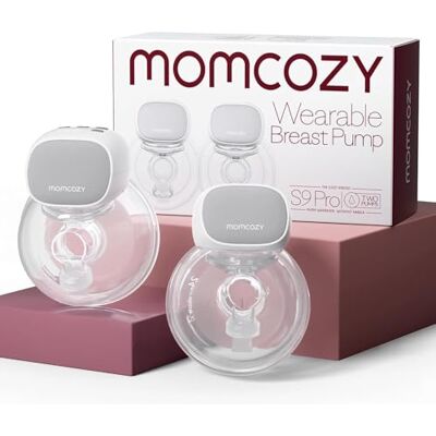 Momcozy S9 Pro Tire Lait Électrique Mains Libres, 285 mmHg, Gris, 2 Unité Tire lait nomade mains libres avec écran LED, 2 modes, 9 niveaux, téterelle 24 mm, capacité 180 ml, silencieux et anti-fuite Momcozy S9 Pro Tire Lait Électrique Mains Libres, 285 mmHg, Gris, 2 Unité Tire lait nomade mains libres avec écran LED, 2 modes, 9 niveaux, téterelle 24 mm, capacité 180 ml, silencieux et anti-fuite