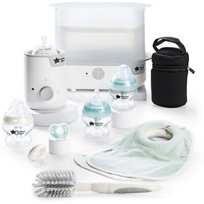 Tommee Tippee Ensemble complet pour biberons et chauffe-biberons Easiwarm Blanc Avec stérilisateur électrique à vapeur Indispensable pour les parents avec nouveau-nés Tommee Tippee Ensemble complet pour biberons et chauffe-biberons Easiwarm Blanc Avec stérilisateur électrique à vapeur Indispensable pour les parents avec nouveau-nés