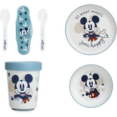 Thermobaby Coffret Repas complet Mickey Vaisselle Anti-Dérapante Compatible Micro-Ondes Contient Bol, Assiette, Gobelet, Couverts Parfait Pour Les Enfants À Partir de 10 Mois Thermobaby Coffret Repas complet Mickey Vaisselle Anti-Dérapante Compatible Micro-Ondes Contient Bol, Assiette, Gobelet, Couverts Parfait Pour Les Enfants À Partir de 10 Mois