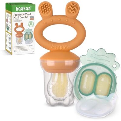 haakaa Freeze-N-Feed Mini Combo Mangeoire à citrouille + plateau vert pois haakaa Freeze-N-Feed Mini Combo Mangeoire à citrouille + plateau vert pois