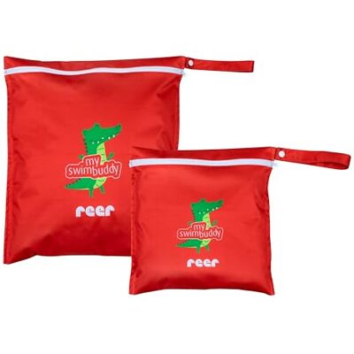 Reer myswimbuddy Lot de 2 sacs humides pour enfants et adultes, matériau imperméable, parfait pour la piscine ou la plage, imperméable et anti-fuite Reer myswimbuddy Lot de 2 sacs humides pour enfants et adultes, matériau imperméable, parfait pour la piscine ou la plage, imperméable et anti-fuite