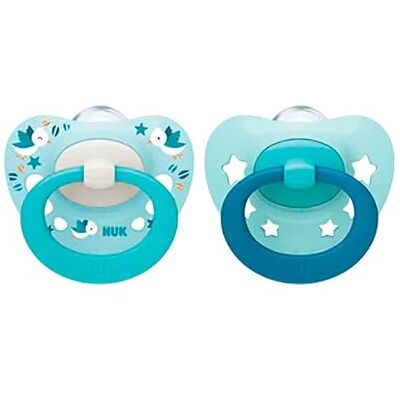 NUK Sucette Signature Silicone 2 Pcs 0-6m Bleu NUK Sucette Signature Silicone 2 Pcs 0-6m Bleu