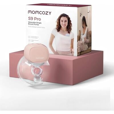 Momcozy S9 Pro Tire Lait Électrique Mains Libres, 285 mmHg, Rose, 1 Unité Tire lait nomade mains libres avec écran LED, 2 modes, 9 niveaux, téterelle 24 mm, capacité 180 ml, silencieux et anti-fuite Momcozy S9 Pro Tire Lait Électrique Mains Libres, 285 mmHg, Rose, 1 Unité Tire lait nomade mains libres avec écran LED, 2 modes, 9 niveaux, téterelle 24 mm, capacité 180 ml, silencieux et anti-fuite