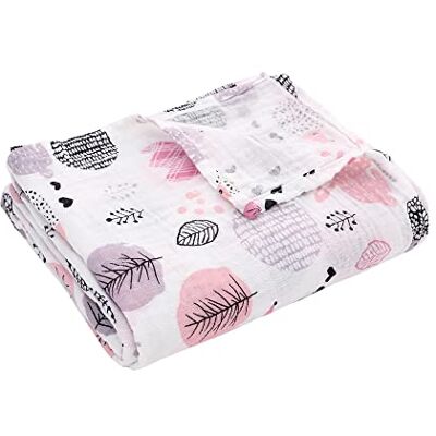 Miracle Baby Couverture en coton pour bébé 110 x 150 cm, une couche, motif lapin Miracle Baby Couverture en coton pour bébé 110 x 150 cm, une couche, motif lapin