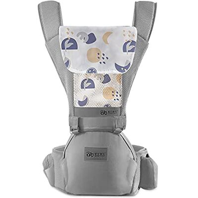 SONARIN Porte-bébé Ergonomique avec Siège à Hanche,Pur Coton Porte Bébé Léger et Respirant pour Nouveau-né et Enfant de 0 à 36 Mois,Approuvé par la Norme de Sécurité,Jusqu'à 30 KG(Gris) SONARIN Porte-bébé Ergonomique avec Siège à Hanche,Pur Coton Porte Bébé Léger et Respirant pour Nouveau-né et Enfant de 0 à 36 Mois,Approuvé par la Norme de Sécurité,Jusqu'à 30 KG(Gris)