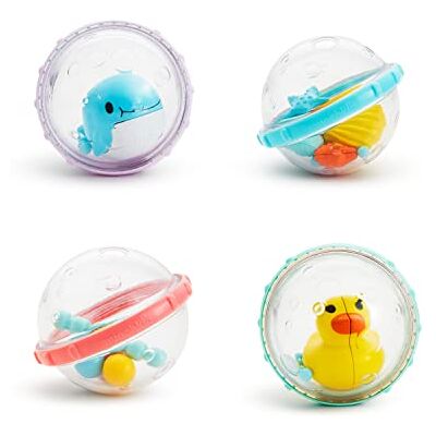 Munchkin Munchkin Float and Play Bubbles Toy - Jouet de bain pour bébé - Pack de 4 - Multicolore Munchkin Munchkin Float and Play Bubbles Toy - Jouet de bain pour bébé - Pack de 4 - Multicolore