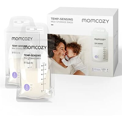Momcozy Lot de 120 sacs de rangement jetables pour le lait maternel avec détection de température et de décoloration Sacs pour lait maternel 170 g Pochettes de rangement Momcozy Lot de 120 sacs de rangement jetables pour le lait maternel avec détection de température et de décoloration Sacs pour lait maternel 170 g Pochettes de rangement
