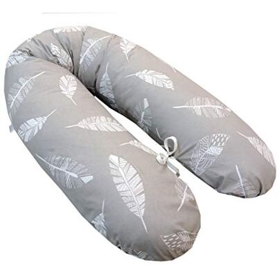 Emi&Sam Coussin d'allaitement 170 cm Housse de coussin d'allaitement Housse de rechange (housse uniquement) 12 plumes grises Emi&Sam Coussin d'allaitement 170 cm Housse de coussin d'allaitement Housse de rechange (housse uniquement) 12 plumes grises