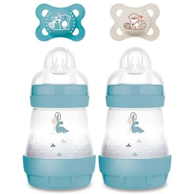 MAM Kit de biberon anti-coliques 160 ml avec tétine taille 1 à partir de la naissance//avec sucette en silicone 0-6 MAM Kit de biberon anti-coliques 160 ml avec tétine taille 1 à partir de la naissance//avec sucette en silicone 0-6