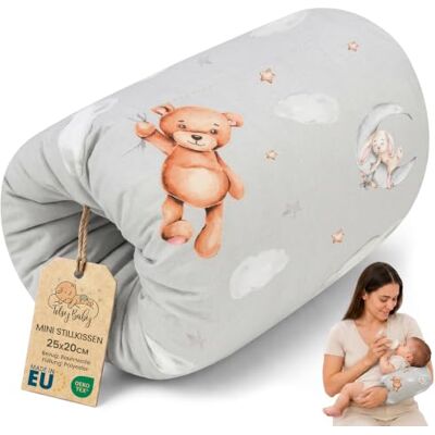 Totsy Baby Coussin d'Allaitement de Voyage 20 cm en Coton Bras soutenu lavable à 30 degrés garnissage moelleux pour le biberon comme pour le sein maman papa Ours Totsy Baby Coussin d'Allaitement de Voyage 20 cm en Coton Bras soutenu lavable à 30 degrés garnissage moelleux pour le biberon comme pour le sein maman papa Ours
