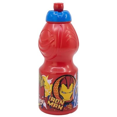 Stor Gourde Enfant Réutilisable Avengers 400ml en Plastique avec Bouchon Anti-Fuite et Bande Antidérapante Sans BPA pour Enfants Stor Gourde Enfant Réutilisable Avengers 400ml en Plastique avec Bouchon Anti-Fuite et Bande Antidérapante Sans BPA pour Enfants