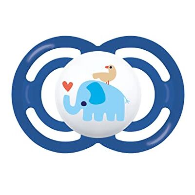 MAM Perfect Sucette en silicone avec étui porte-sucette, 6 mois bleu MAM Perfect Sucette en silicone avec étui porte-sucette, 6 mois bleu