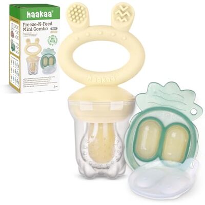 haakaa Nourrisseur de fruits pour bébé, Moule à glace pour le lait maternel, sans BPA, pour l'auto-alimentation de votre bébé, 4 mois et plus-havermout haakaa Nourrisseur de fruits pour bébé, Moule à glace pour le lait maternel, sans BPA, pour l'auto-alimentation de votre bébé, 4 mois et plus-havermout
