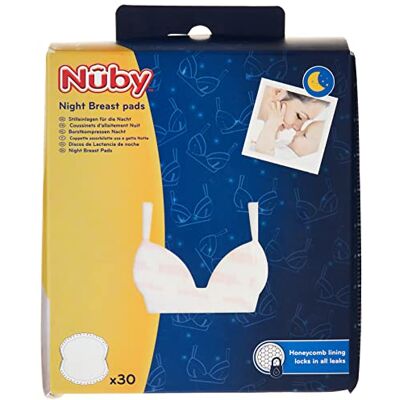 Nuby Coussinets d'allaitement Jour jetables avec Bande adhésive pour Un Bon Maintien dans Le Soutien-Gorge 30 pièces : 28 Blanches et 2 Noires Blanc Nuby Coussinets d'allaitement Jour jetables avec Bande adhésive pour Un Bon Maintien dans Le Soutien-Gorge 30 pièces : 28 Blanches et 2 Noires Blanc