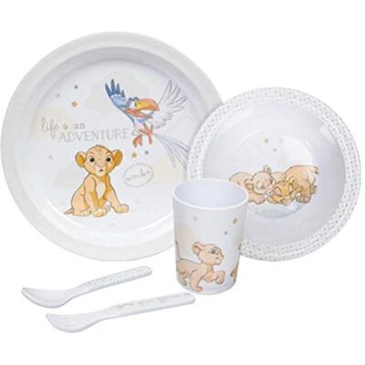 Disney Service pour bébés et tout-petits 5 pièces Apprendre à manger avec Simba le petit lion Disney Service pour bébés et tout-petits 5 pièces Apprendre à manger avec Simba le petit lion
