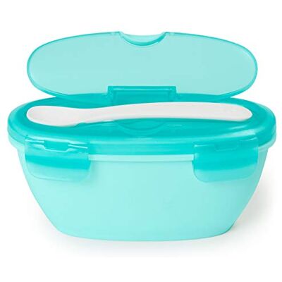 Skip Hop S252009 Easy Serve Bol et cuillère de voyage Bleu sarcelle Skip Hop S252009 Easy Serve Bol et cuillère de voyage Bleu sarcelle