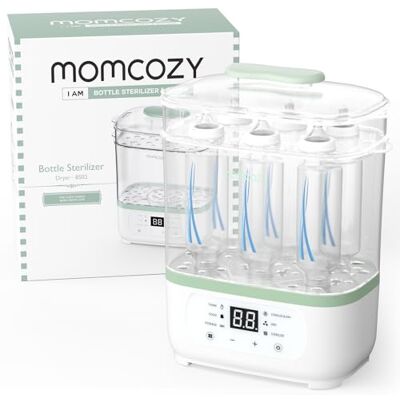 Momcozy Stérilisateur Biberons Électrique 2-en-1, 8 Bouteilles, 30 Min Séchoir, Séchage rapide, Tire-lait, Tétines, Jouets, Multifonction, Compact, Bébé, Nouveau-né, Sans BPA, Hygiène, Cadeau, Lot Momcozy Stérilisateur Biberons Électrique 2-en-1, 8 Bouteilles, 30 Min Séchoir, Séchage rapide, Tire-lait, Tétines, Jouets, Multifonction, Compact, Bébé, Nouveau-né, Sans BPA, Hygiène, Cadeau, Lot