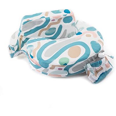 My Brest Friend Coussin d'allaitement super Deluxe en coton bio – Confort amélioré et ergonomique – Soutien ultime pour maman et bébé – Réglable avec poche latérale pratique, art moderne My Brest Friend Coussin d'allaitement super Deluxe en coton bio – Confort amélioré et ergonomique – Soutien ultime pour maman et bébé – Réglable avec poche latérale pratique, art moderne