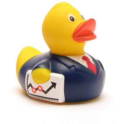 Duckshop Canard de bain homme d'affaires I Canard de bain couineur I L : 8 cm I avec porte-clés en forme de canard de bain Duckshop Canard de bain homme d'affaires I Canard de bain couineur I L : 8 cm I avec porte-clés en forme de canard de bain
