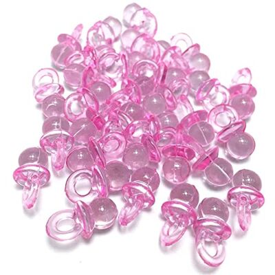 CARTOON Lot de 100 bonbonnières en plastique, pour tétine, pour cérémonies, 2 cm CARTOON Lot de 100 bonbonnières en plastique, pour tétine, pour cérémonies, 2 cm