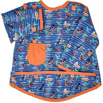 Close Bib Bavoirs imperméables à manches longues avec poche avant de 6 à 18 mois d'âge imprimé Twilight, unisexe pour bébé Close Bib Bavoirs imperméables à manches longues avec poche avant de 6 à 18 mois d'âge imprimé Twilight, unisexe pour bébé