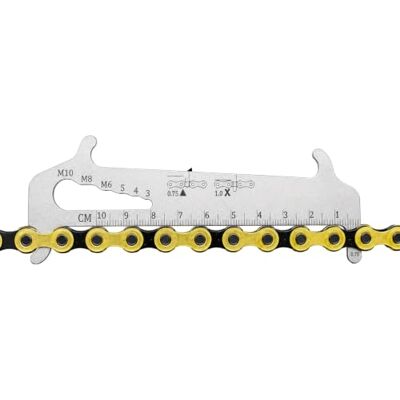 Yeheap Indicateur de chaîne de vélo, jauge de chaîne de vélo Pour mesurer l'usure utile pour le cyclisme et l'entretien, compatible avec les vélos de ville, les vélos électriques et les Yeheap Indicateur de chaîne de vélo, jauge de chaîne de vélo Pour mesurer l'usure utile pour le cyclisme et l'entretien, compatible avec les vélos de ville, les vélos électriques et les