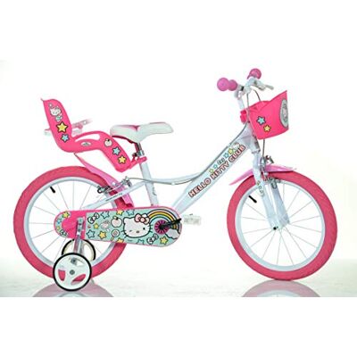 Dino Bikes pour Hello Kitty Vélo Fille sous Licence 14 Pouces-4 à 6 Ans, 144 R-HK Dino Bikes pour Hello Kitty Vélo Fille sous Licence 14 Pouces-4 à 6 Ans, 144 R-HK