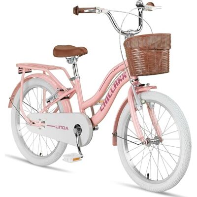 Chillaxx Bike Linda Vélo de ville pour enfant de 20 pouces Vélo hollandais pour fille et garçon Convient pour 6,7, 8, 9, 10, 11 ans (rose) Chillaxx Bike Linda Vélo de ville pour enfant de 20 pouces Vélo hollandais pour fille et garçon Convient pour 6,7, 8, 9, 10, 11 ans (rose)