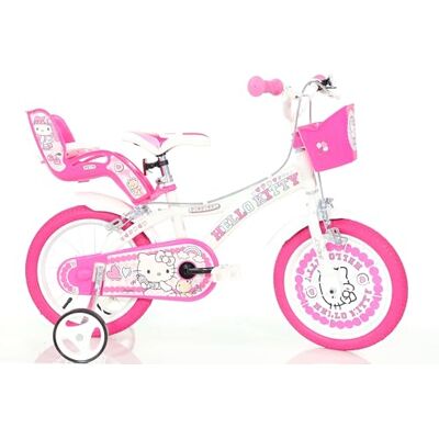 Dino Bikes pour Hello Kitty Vélo pour filles de 14 pouces Dino Bikes pour Hello Kitty Vélo pour filles de 14 pouces
