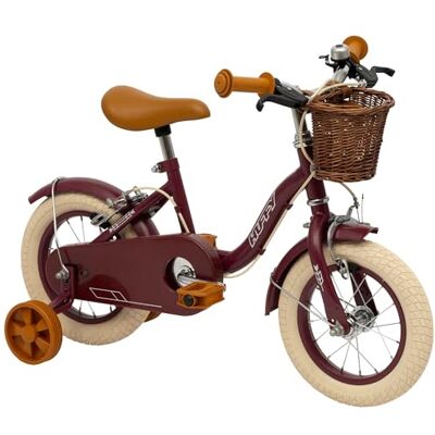 Huffy Vélo vintage 12" pour enfant de 3 à 5 ans, Bordeaux Huffy Vélo vintage 12" pour enfant de 3 à 5 ans, Bordeaux