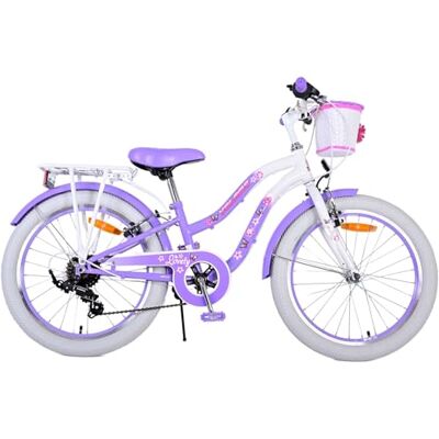 VOLARE Vélo pour filles 6-8 ans 20 pouces avec panier et porte-bagages Shimano 7 vitesses Lovely Fuxia VOLARE Vélo pour filles 6-8 ans 20 pouces avec panier et porte-bagages Shimano 7 vitesses Lovely Fuxia