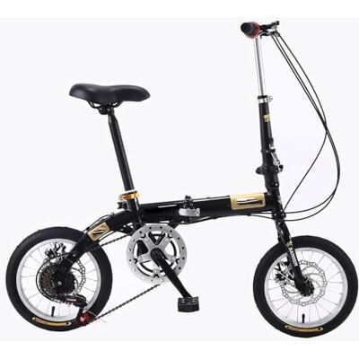 WJYCGFKJ Vélo pliant pour fille 14 pouces pour homme, portable, vélo d'alpinisme avec pneus épais, pour adultes, mini vélo pour enfants WJYCGFKJ Vélo pliant pour fille 14 pouces pour homme, portable, vélo d'alpinisme avec pneus épais, pour adultes, mini vélo pour enfants