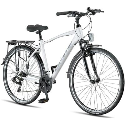 Licorne Bike Vélo de trekking de qualité supérieure 28" pour homme, garçon et femme et dérailleur 21 vitesses Life M-V-ATB Licorne Bike Vélo de trekking de qualité supérieure 28" pour homme, garçon et femme et dérailleur 21 vitesses Life M-V-ATB