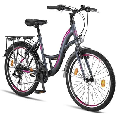Licorne Bike Stella Vélo de ville de qualité supérieure 20", 24", 26", 28", pour filles, garçons, hommes et femmes, 21 vitesses (6 vitesses pour 20"), vélo hollandais, vélo de ville Licorne Bike Stella Vélo de ville de qualité supérieure 20", 24", 26", 28", pour filles, garçons, hommes et femmes, 21 vitesses (6 vitesses pour 20"), vélo hollandais, vélo de ville