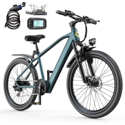Eleglide Vélo électrique 24" pour adultes, 250 W avec batterie 36 V 10 Ah, vitesse 25 mph, 7 vitesses, portée jusqu'à 40 km, vélo électrique de ville pour les trajets quotidiens Eleglide Vélo électrique 24" pour adultes, 250 W avec batterie 36 V 10 Ah, vitesse 25 mph, 7 vitesses, portée jusqu'à 40 km, vélo électrique de ville pour les trajets quotidiens