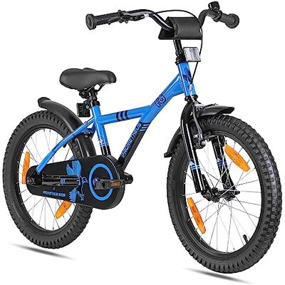 PROMETHEUS BICYCLES Velo enfant 6-9 ans garcon vélo fille 18 pouces a roulette pour 5 a 6 ans BMX en Bleu PROMETHEUS BICYCLES Velo enfant 6-9 ans garcon vélo fille 18 pouces a roulette pour 5 a 6 ans BMX en Bleu